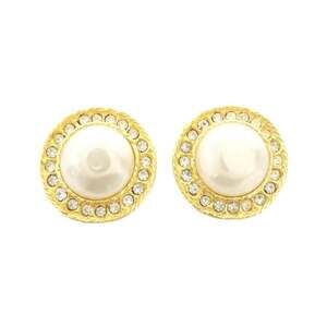 CHANEL Authentic White Earrings
